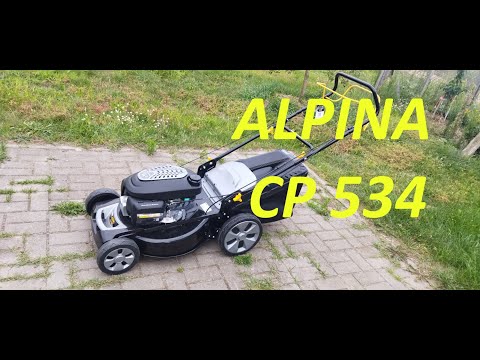 Видео: Газонокосилка ALPINA CP 534 бензиновая, самоходная бензиновая газонокосилка