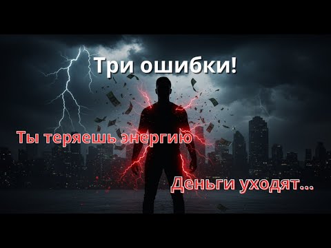 Видео: 3 ошибки, которые воруют твою энергию и деньги!