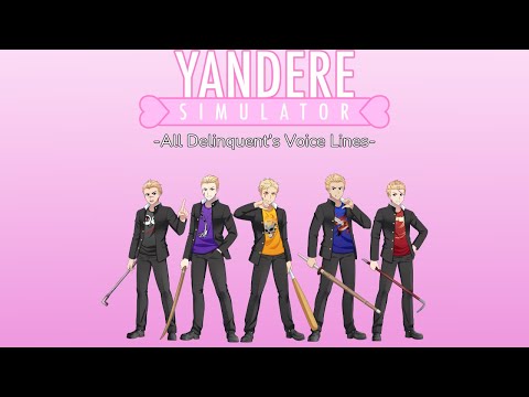 Видео: Все реплики правонарушителей | Yandere Simulator