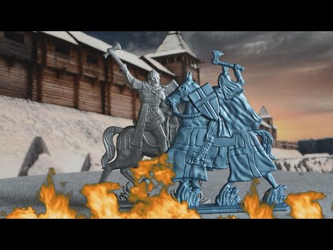 Видео: солдатики Воины и Битвы Древнерусские воины Старшая дружина Russian warriors Senior squad