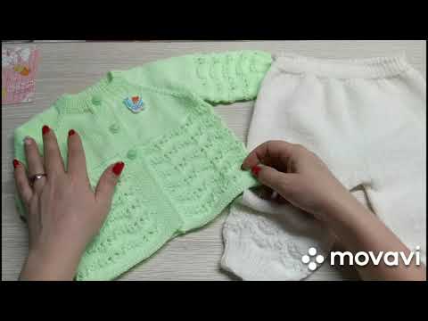 Видео: Детские штанишки спицами на возраст 3-6 мес//Мастер Класс