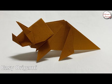 Видео: 【折り紙】簡単 トリケラトプス🦕How to make Triceratops#恐竜#डायनासोर#dinosaur#динозавр#공룡#恐龍#折り方#おりがみ#origami#摺紙#종이접기