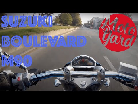 Видео: Suzuki Boulevard M90 в движении. Пробег: 8507 миль