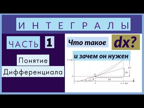 Видео: Интегралы№1 Понятие Дифференциала Функции