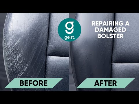 Видео: Потертости и ремонт цвета черного кожаного сиденья | Geist. | leathercare.com
