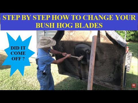 Видео: Как поменять лезвия на роторном измельчителе Bush Hog шаг за шагом / Как обслуживать Bush Hog