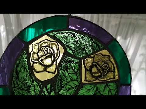 Видео: Гризайль- старинная техника росписи витражей. Grisaille painting on stained glass.