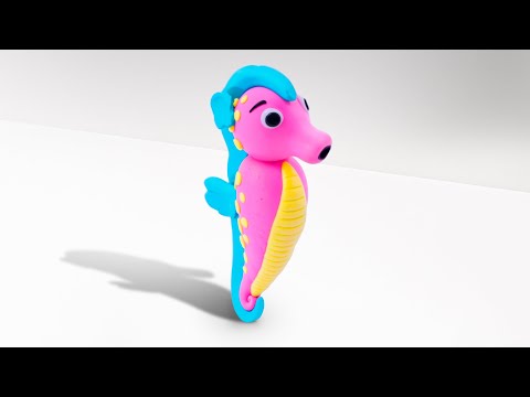 Видео: Лепим МОРСКОГО КОНЬКА из Воздушного Пластилина!