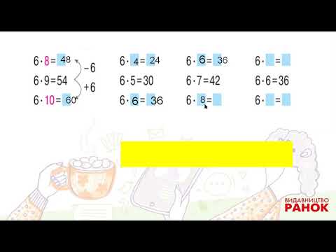 Видео: Таблиця множення числа 6; ділення на 6