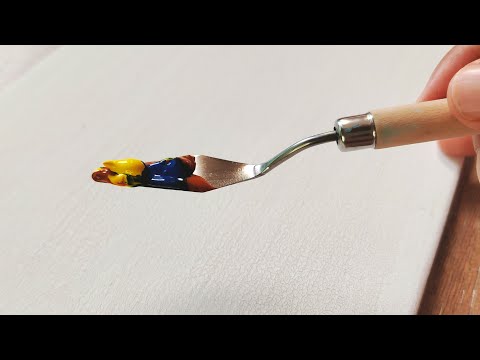 Видео: Рисуем горы простым способом / Акриловая живопись для начинающих