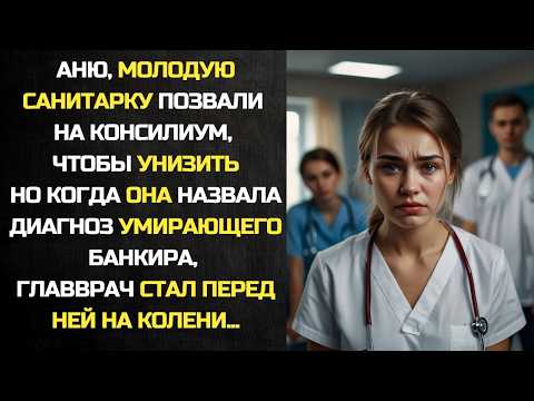 Видео: Молодую санитарку позвали на консилиум, чтобы унизить. Но когда она назвала диагноз банкира,главврач