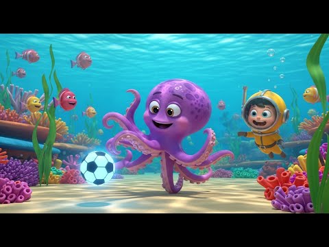 Видео: Осьминог, который играл в футбол | Коллекция детских песен и потешек