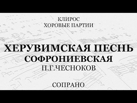 Видео: П.Г.Чесноков. Херувимская песнь Софрониевская. Сопрано