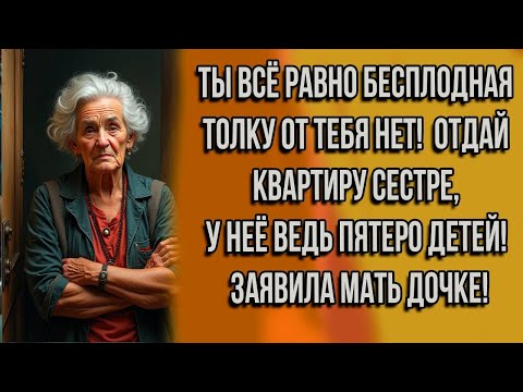 Видео: Ты ВСЁ РАВНО БЕСПЛОДНАЯ ТОЛКУ ОТ ТЕБЯ НЕТ! Отдай квартиру сестре, у неё ведь ПЯТЕРО ДЕТЕЙ!