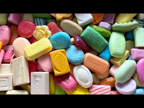 Видео: ASSORTED soap *639 | Cutting soap (no talking) | АСМР Резка мыла | #asmrsoap #carvingsoap