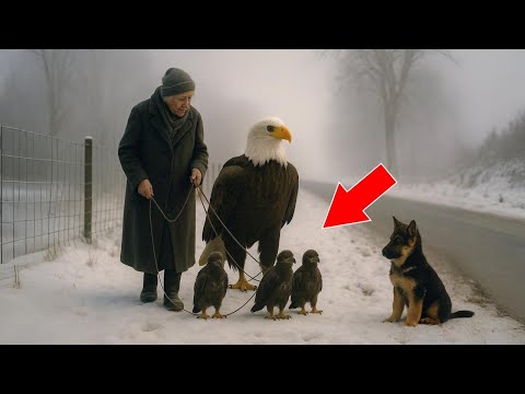 Видео: Пожилая женщина спасла семью орлов и щенка, история которая тронет каждого!