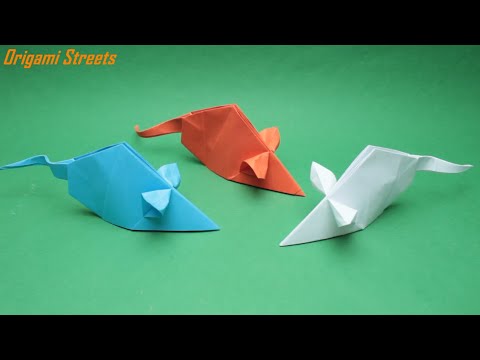 Видео: Как сделать мышку из бумаги  Оригами  мышь