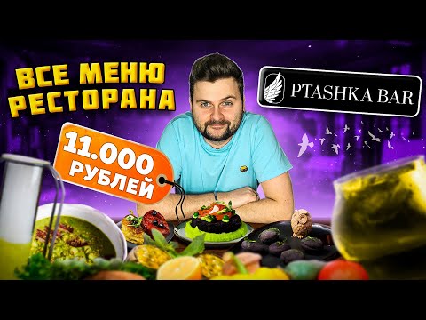Видео: Ресторан с НЕОБЫЧНОЙ подачей блюд / ВСЕ МЕНЮ за 11 000 рублей / Обзор Ptashka bar в центре Москвы