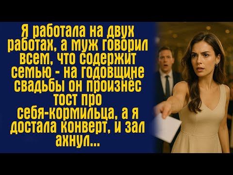 Видео: Я работала на двух работах, а муж говорил всем, что содержит семью — на годовщине свадьбы он...