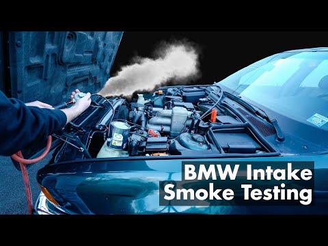 Видео: Как проверить впускную систему BMW с помощью дыма при наличии кодов утечки вакуума и обедненной с...