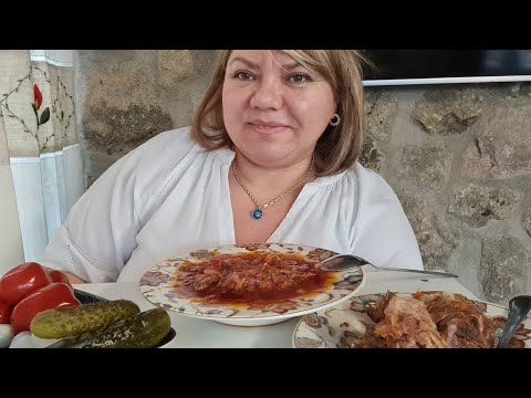 Видео: МУКБАНГ 🍽 могу хоть каждый день это кушать😋 мукбанг борщ MUKBANG SOPA RUSSA #mukbang #мукбанг