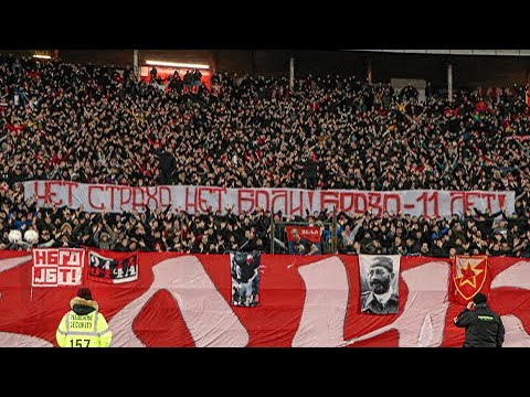 Видео: Delije - ОЛЕ, ОЛА, ВПЕРEД СПАРТАК МОСКВА | Crvena zvezda - Kolubara 3:0