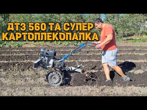 Видео: 🔥 МОТОБЛОК ДТЗ 560 + СУПЕР КАРТОПЛЕКОПАЛКА! 😲 Копаю ВРОЖАЙ картоплі!
