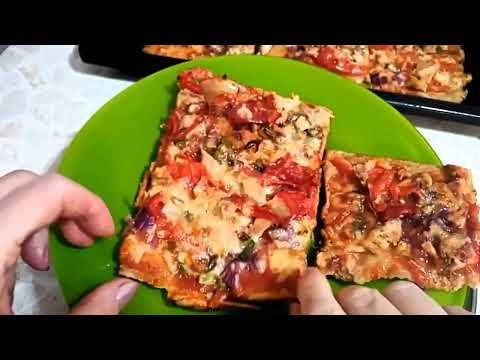 Видео: #ПП и #Диабет. Быстрая #пицца без дрожжей на цельнозерновой муке🤗👍