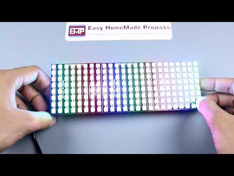 Видео: Как сделать RGB-дисплей с прокручиваемым текстом с помощью NeoPixel Matrix