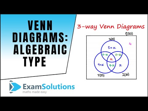Видео: Трёхсторонние диаграммы Венна — алгебраический тип | ExamSolutions