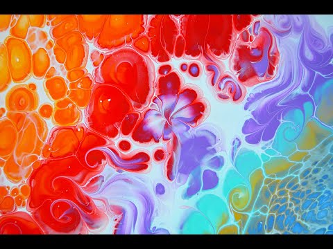 Видео: ГОРЯЧИЙ Fluid Art. Картина акрилом.