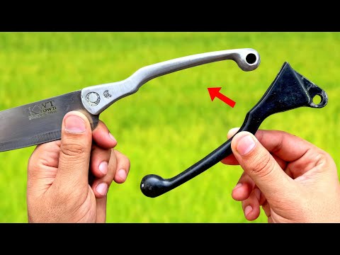 Видео: Вам понравится эта простая идея ремонта ножа с использованием старого велосипедного тормоза — супер!
