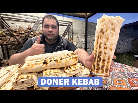 Видео: Донер Кебаб на углях. Турецкая уличная еда