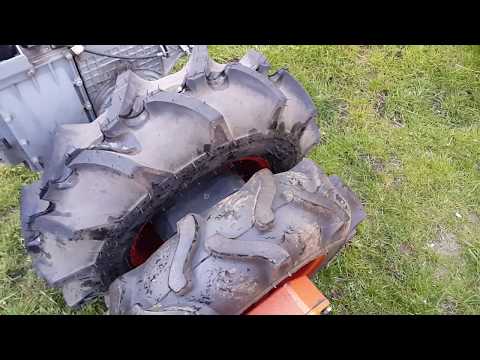 Видео: Мотоблок Мотор Сич, новые шины.