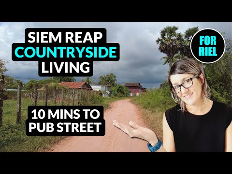 Видео: Загородная жизнь всего в 10 минутах от Паб-стрит в Сиемреапе, Камбоджа! #forriel