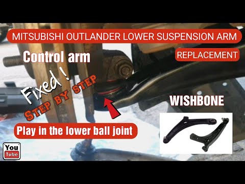 Видео: Замена нижнего рычага подвески Mitsubishi Outlander из-за чрезмерного люфта в шаровом шарнире.