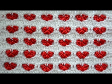 Видео: ♦ Узор для детского пледа Сердечки • ellej
