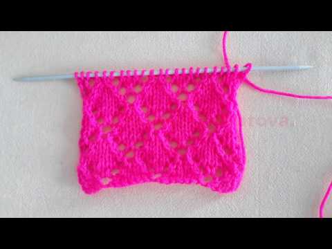 Видео: АЖУРНЫЙ УЗОР СПИЦАМИ!Вязание спицами для начинающих.