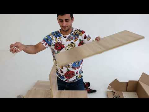 Видео: IFY mebel Стеллаж деревянный Quattro 8 секций