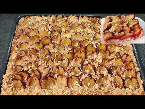 Видео: Традиционный Баварский Дрожжевой пирог СЛИВОВЫЙ ДАТЧИ! Очень вкусно, просто быстро Zwetschgendatschi