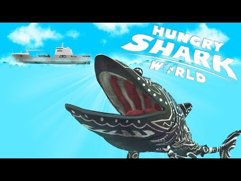 Видео: ГИГАНТСКАЯ АКУЛА НАПАДАЕТ НА КОРАБЛИ, ОБНОВЛЕНИЕ | Hungry Shark World
