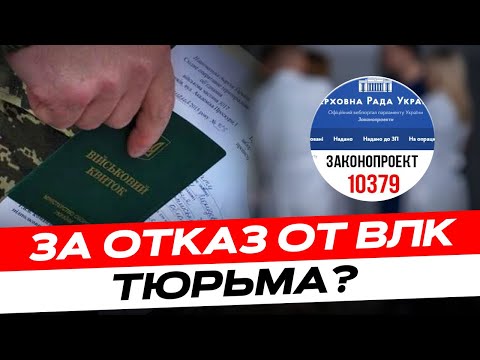 Видео: За отказ от ВЛК и нарушение правил мобилизации дают тюремный срок (закон 10379)