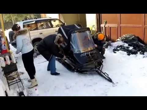 Видео: Сани Метелица Прицеп к снегоходу