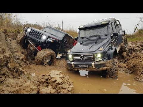 Видео: JEEP GLADIATOR поспорил с ГЕЛЕНДВАГЕНОМ 6X6. Сравнили Axial 3 и TRX-6