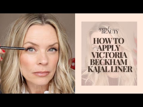 Видео: Как наносить подводку Victoria Beckham Beauty Satin Kajal Liner, чтобы она держалась весь день
