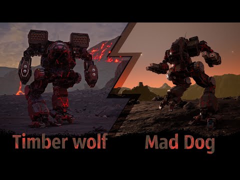 Видео: Сравнение Timber Wolf и Mad Dog | MechWarrior 5 Mercenaries. Shadow of Kerensky