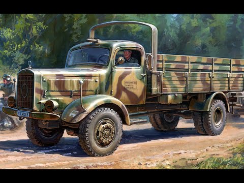 Видео: Сборка модели Mercedes-Benz L4500 (ZVEZDA)