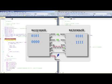 Видео: SPI интерфейс на микроконтроллере. "урок 18"