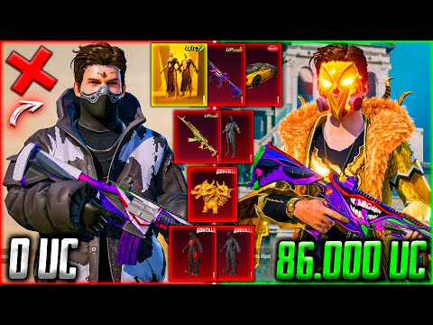 Видео: 🤪 86 000 UC - И ТАКОЕ БЫВАЕТ... ПРОКАЧКА АККАУНТА В PUBG MOBILE! ПИТОМЕЦ, ШУТ, БУГАТТИ В ПУБГ МОБАЙЛ