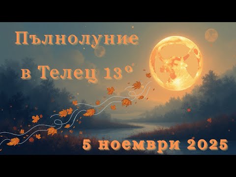 Видео: Пълнолуние в Телец ♉ 13° 🍁🍂 5 ноември 2025 🍂🍁